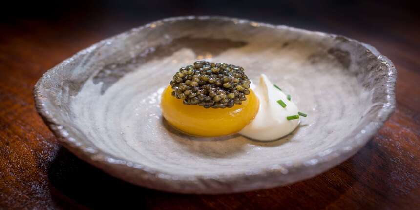 Daniel Patterson's Chive Flan with Caviar recipe