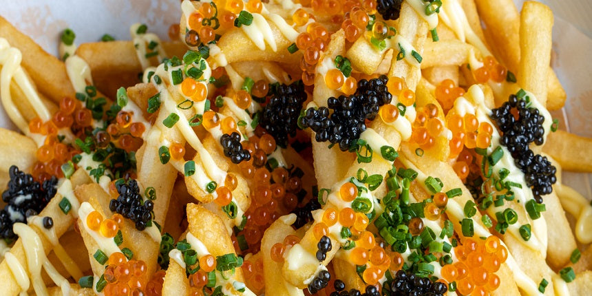 pastas with caviar