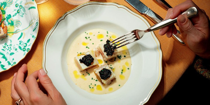 Striped Bass with Caviar and Lemon Zest recipe