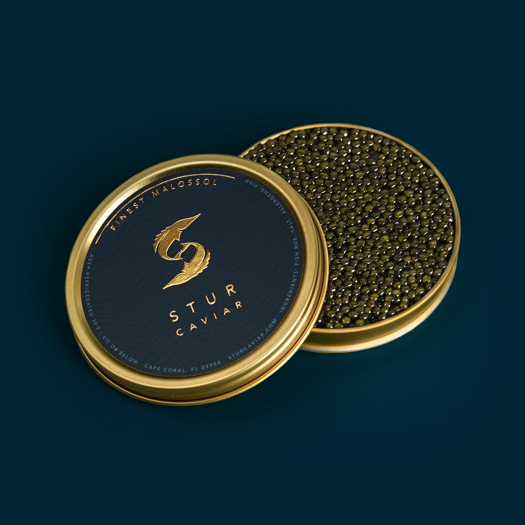 osetra caviar tin